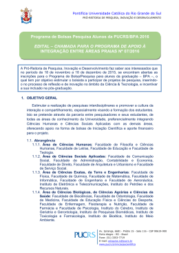Edital 07.2016 - Programa de Apoio a Integra&ccedil;&atilde;o Entre
