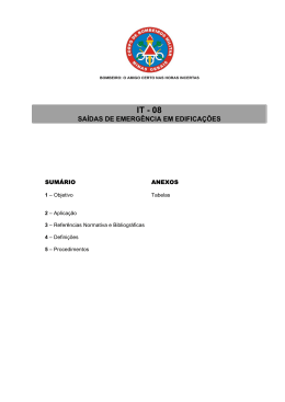 IT 08 sa&iacute;das de emerg&ecirc;ncia