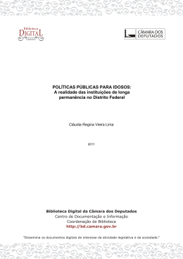 POL&Iacute;TICAS P&Uacute;BLICAS PARA IDOSOS - Biblioteca Digital