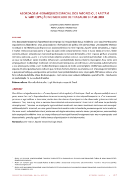 do artigo - XI Encontro de Economia Baiana