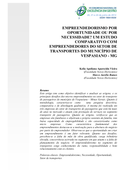empreendedorismo por oportunidade ou por necessidade?