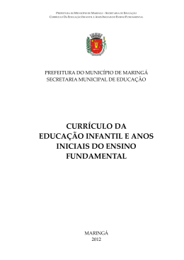 currículo da educação infantil e anos iniciais do ensino