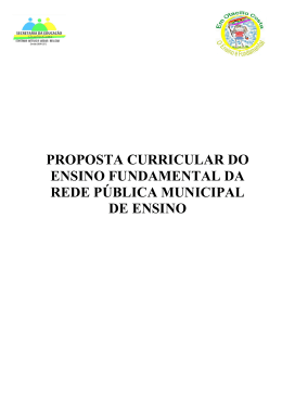 Proposta Curricular para o Ensino Fundamental