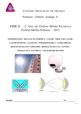 FISICA &ndash; 2&ordm; ANO DO ENSINO M&Eacute;DIO T&Eacute;CNICO e