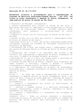 Resolu&ccedil;&atilde;o SE 36, de 5-8-2015