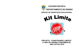Kit Limite - Projeto Construindo Limites (4º Ano do Ensino