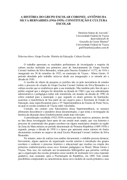 a histria do grupo escolar coronel antnio da silva bernardes _1916