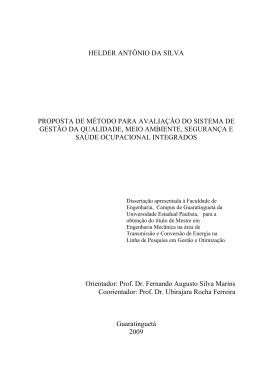 HELDER ANT&Ocirc;NIO DA SILVA PROPOSTA DE M&Eacute;TODO PARA