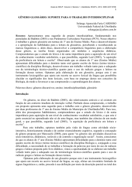 G&Ecirc;NERO GLOSS&Aacute;RIO: SUPORTE PARA O TRABALHO