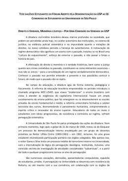 Tese das/dos estudantes do Fórum Aberto pela Democratização da