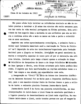 Não posso ainda hoje terminar as referências musicais ao mês de ou
