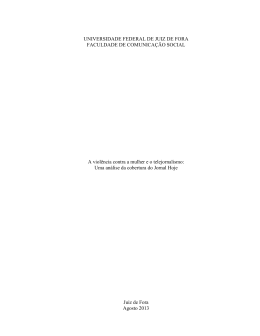 A viol&ecirc;ncia contra a mulher e o telejornalismo
