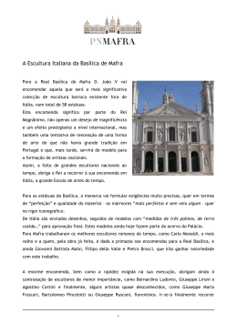 A Escultura Italiana da Basílica de Mafra