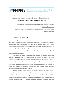 a pr&aacute;tica do professor no ensino da geografia na rede p&uacute;blica