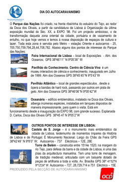 DIA DO AUTOCARAVANISMO O Parque das Na&ccedil;&otilde;es foi