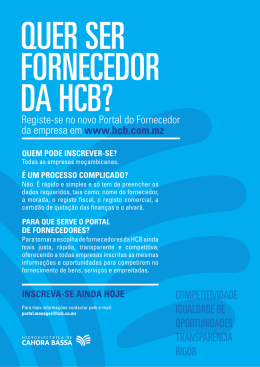 Cartaz HCB