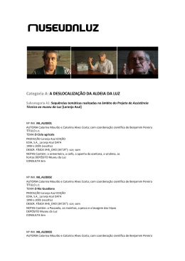listagem documentos audiovisuais