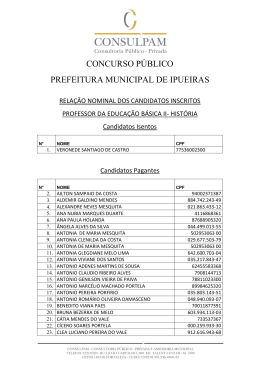 CONCURSO PÚBLICO PREFEITURA MUNICIPAL DE IPUEIRAS