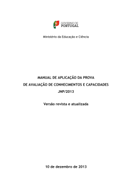 Manual de Aplicação da Prova de Avaliação de Conhecimentos e