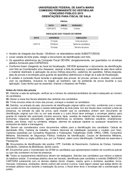 Orientações para Fiscais - Coperves