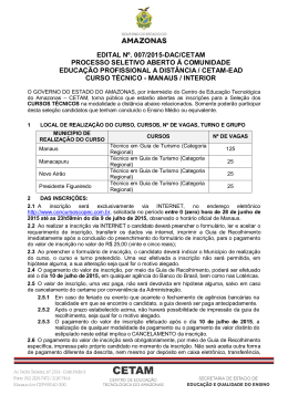 Edital T&eacute;cnico Capital/Interior