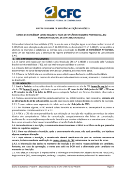 EDITAL CFC/CAE N&ordm; - Conselho Federal de Contabilidade