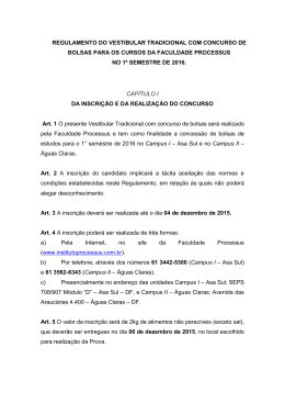 regulamento do vestibular tradicional com concurso de bolsas para