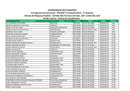 PROUNI 2&ordm; Semestre/2014 - Universidade S&atilde;o Francisco
