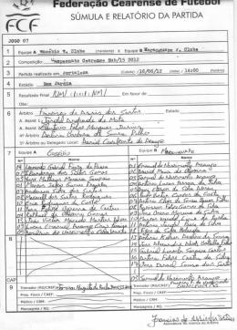 s&uacute;MULA - Federa&ccedil;&atilde;o Cearense de Futebol