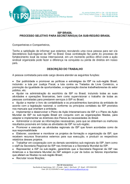 ISP BRASIL PROCESSO SELETIVO PARA SECRETÁRIO(A)