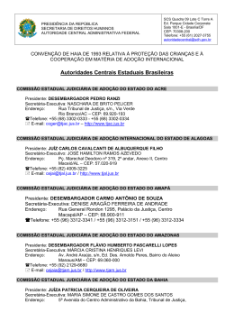 Endere&ccedil;os CEJA-CEJAI - Secretaria de Direitos Humanos