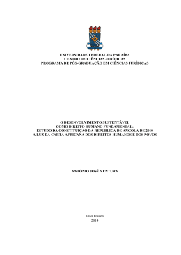 Antonio Jose Ventura - UFPB - Universidade Federal da Para&iacute;ba