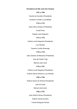 Vereadores de S&atilde;o Jos&eacute; dos Campos