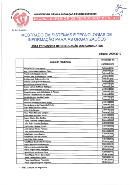 &eacute; mestrado em sistemas e tecnolognias de enforivia&ccedil;ao para as