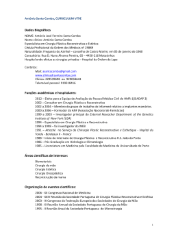 CURRICULUM VIT&AElig; - Cl&iacute;nica Dr. Santa Comba