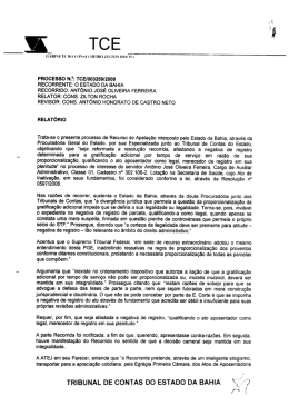 AC/170/2008 - Portal do Tribunal de Contas do Estado da Bahia