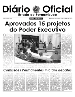 Aprovados 15 projetos do Poder Executivo - Alepe