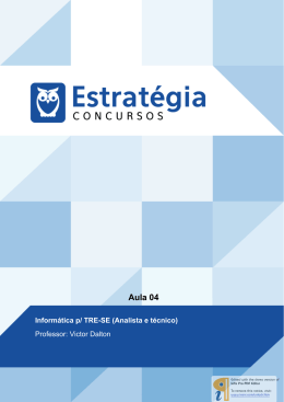 Inform&aacute;tica para o TRE/SE &ndash; Aula 03