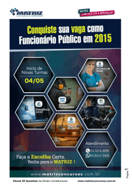 Ebook 50 Questões de Direito Constitucional www.matrizconcursos