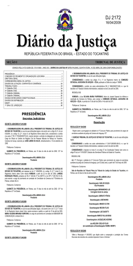 DJ 2172 - Tribunal de Justiça do Estado do Tocantins