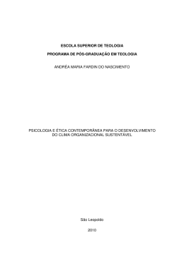 escola superior de teologia programa de p&oacute;s-gradua&ccedil;&atilde;o em