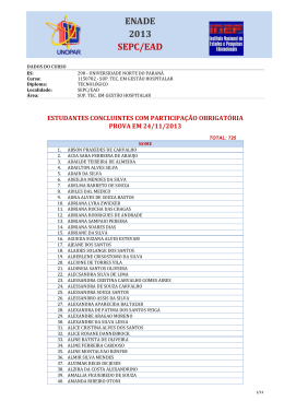 Alunos Selecionados