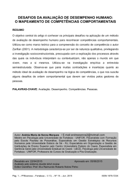 desafios da avalia&ccedil;&atilde;o de desempenho humano