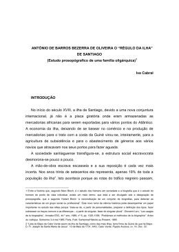Antonio de Barros Bezerra de Oliveira O Regulo da Ilha de Santiago
