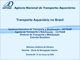 Transporte Aquaviário no Brasil Walneon Antônio de Oliveira
