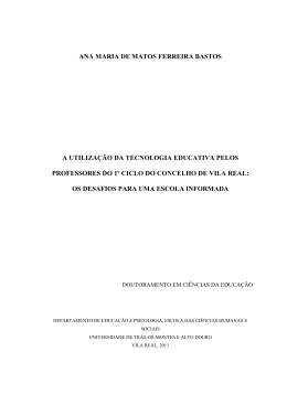 ana maria de matos ferreira bastos a utiliza&ccedil;&atilde;o da tecnologia