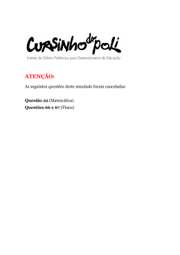 Simulado 1 - Cursinho da Poli