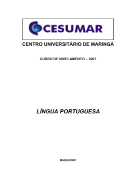 Apostila Língua Portuguesa 2007