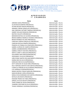 APROVADOS 1&ordf; CHAMADA
