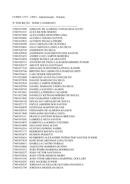 CURSO: UVV - CBVI - Administração - Noturno Nº